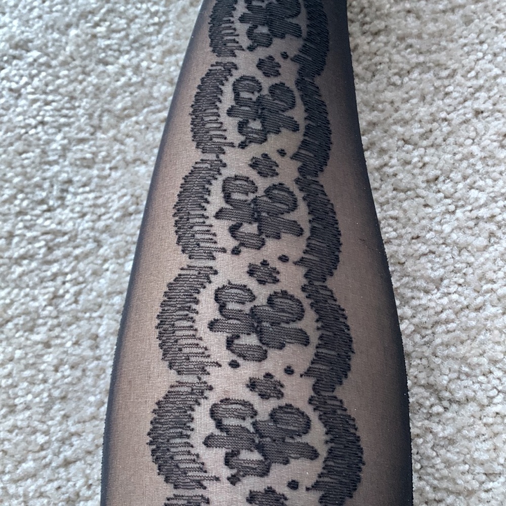 Black leggings with mesh size small